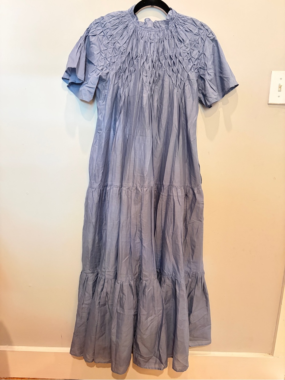beautiful merlette bejart maxi dress - new with tags - hand smocked cotton voile